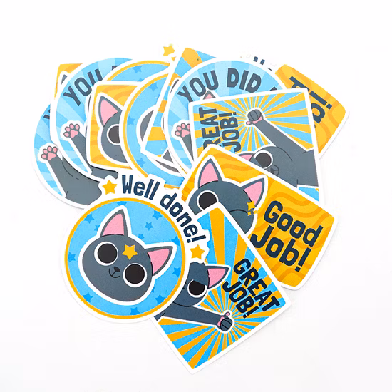 Gilding Colorful Theme Materia Collection Cardstock Die Cut Paper Sticker for Decor DIY Album Craft